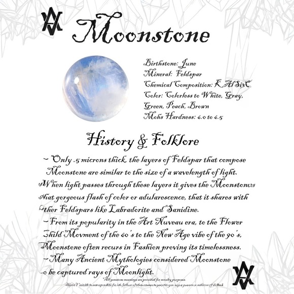 Elegant Silver Moonstone Ring Size 8.5 • Thumb Ring • Birth • June • Gift - Picture 5 of 8